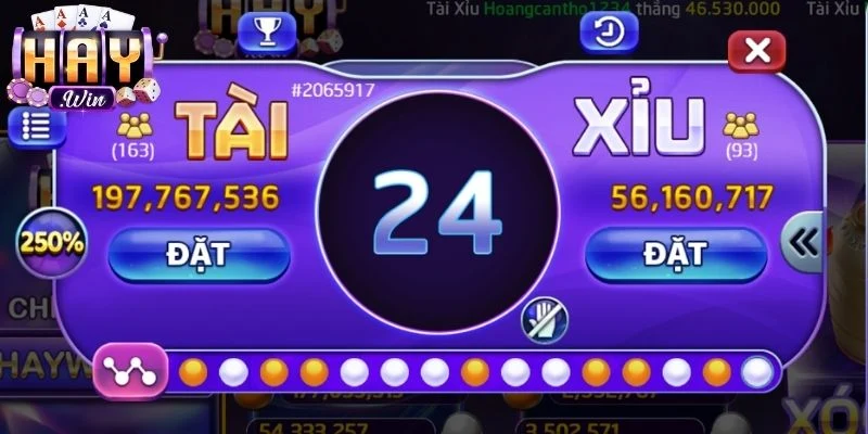 Tài xỉu Haywin cá cược đặc biệt.